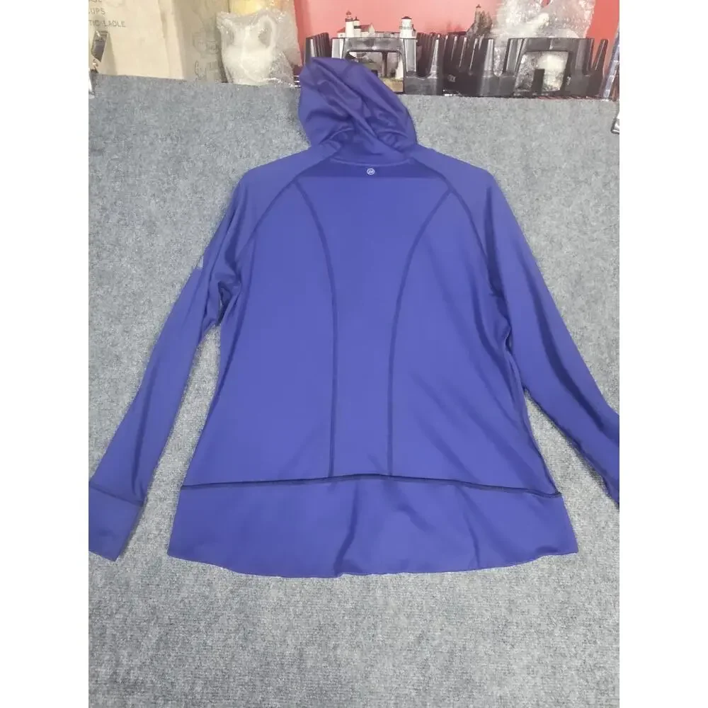 Eddie Bauer Jacket Mens 2XL Blue First Ascent Hooded Fleece Full Zip Performance